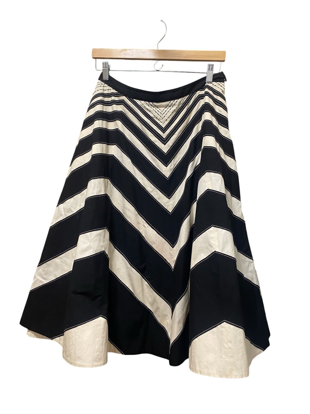 Anthropologie meadow rue Chevron A-Line Midi tulle Skirt 6 - Picture 3 of 7